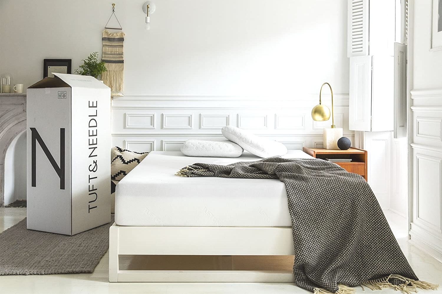 The Best Twin Mattress for Kids Option set up in a bright and simple bedroom