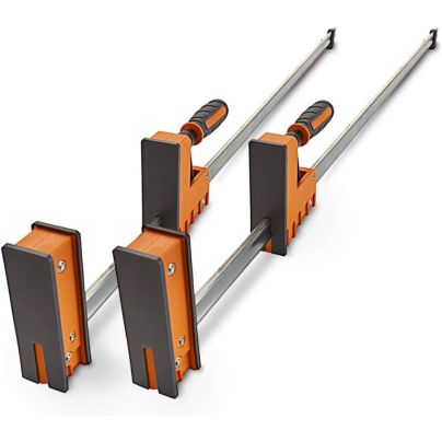 Two Bora 31-Inch Parallel Clamps on a white background