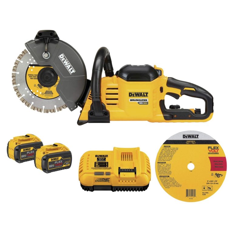 The Best Concrete Saw Options: DEWALT FLEXVOLT 60V MAX Cut-Off Saw Kit