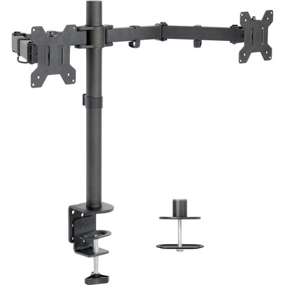 The Best Dual Monitor Stand Option: Vivo Dual LCD Monitor Desk Mount Stand
