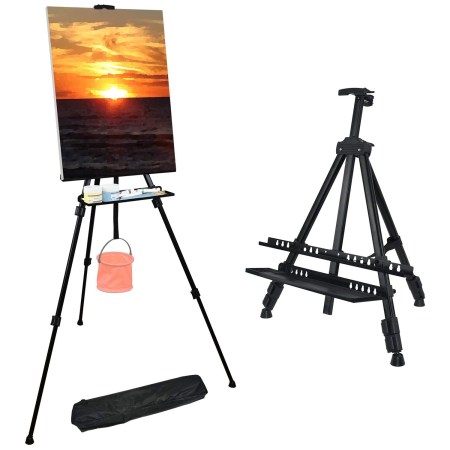 NIECHO 66 Inches Easel Stand with Tray, Aluminum