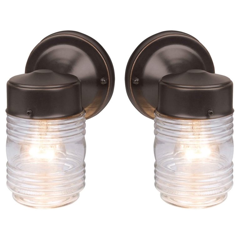  The Best Outdoor Wall Lights Option: Design House Jelly Jar Classic Indoor_Outdoor Light