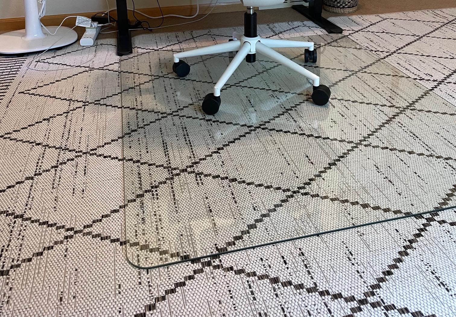 Lorell Tempered Glass Chair Mat
