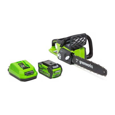 The Best Electric Chainsaw for Cutting Firewood Option: Greenworks G-MAX 40V 16-Inch Cordless Chainsaw