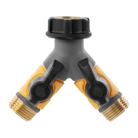  The Best Garden Hose Splitter Option Solterra Garden Hose Y With Shutoffs