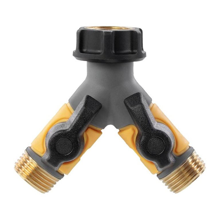  The Best Garden Hose Splitter Option Solterra Garden Hose Y With Shutoffs