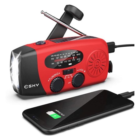 Esky Portable Emergency Weather Hand-Crank Radio