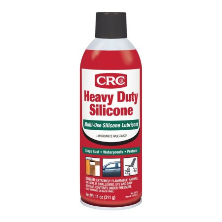  CRC Heavy Duty Silicone Lubricant on a white background.