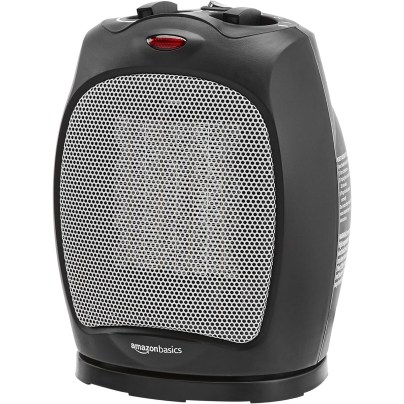 The Best Space Heaters for Bedrooms Option: Amazon Basics 1,500W Oscillating Ceramic Heater