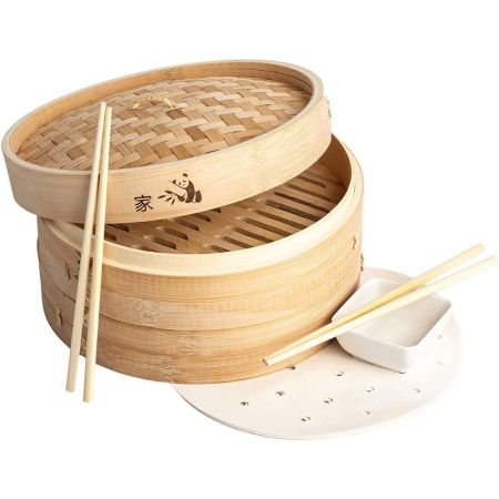 Prime Home Direct 10 inch Bamboo Steamer Basket