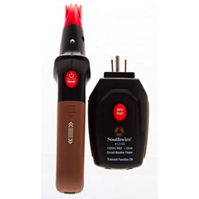 Southwire 41210S Circuit Breaker With GFCI Test on a white background