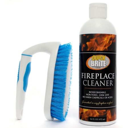 Quick N Brite Fireplace Cleaner with Cleaning Brush