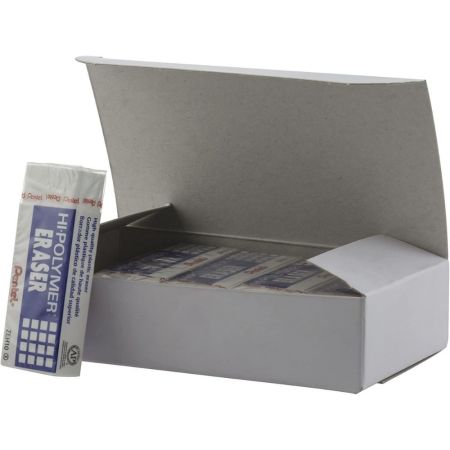 Pentel Hi-Polymer Block Eraser, Large, Pack of 10