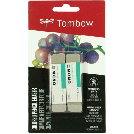 Tombow 67304 MONO Sand Eraser, 2-Pack. Silica Eraser