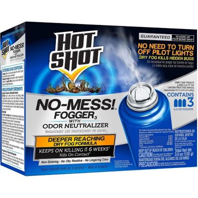 Hot Shot No-Mess! Fogger With Odor Neutralizer on a white background.