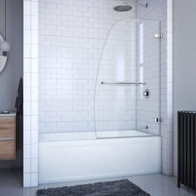 The Best Frameless Shower Doors Option: DreamLine Aqua Uno Frameless Hinged Tub Door