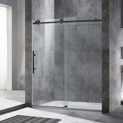 The Best Frameless Shower Doors Option: Woodbridge Frameless Sliding Glass Shower Door