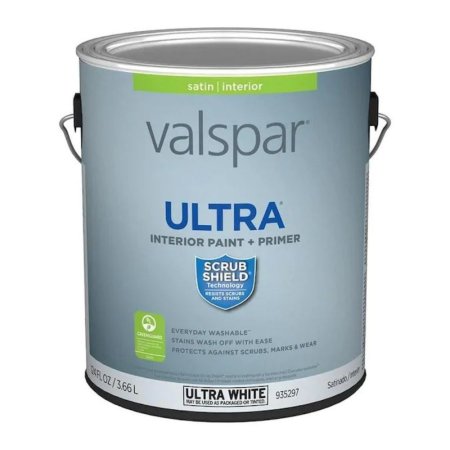  The Best One Coat Paint Options: Valspar Ultra White Satin Tintable Interior Paint