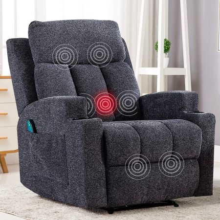 ANJ Home Manual Massage Recliner Chair With Heat