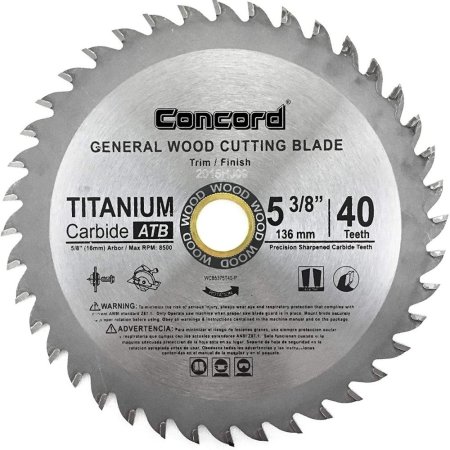  The Best Saw Blade For Cutting Laminate Flooring Options: Concord Blades WCB0538T040HP 5-3/8-Inch 40 Teeth TCT