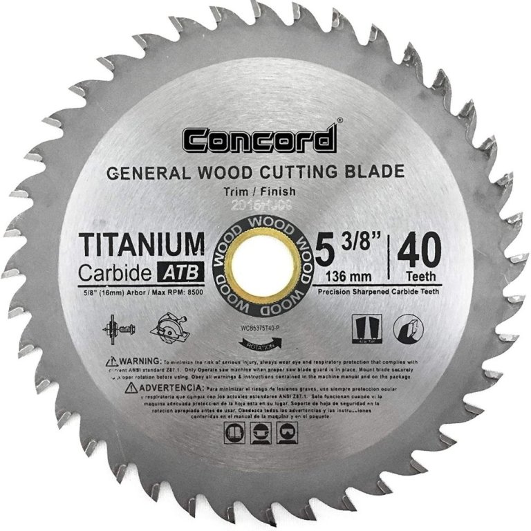  The Best Saw Blade For Cutting Laminate Flooring Options: Concord Blades WCB0538T040HP 5-3/8-Inch 40 Teeth TCT