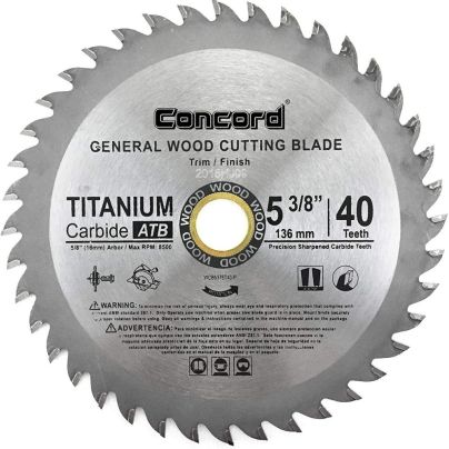 The Best Saw Blade For Cutting Laminate Flooring Options: Concord Blades WCB0538T040HP 5-3/8-Inch 40 Teeth TCT