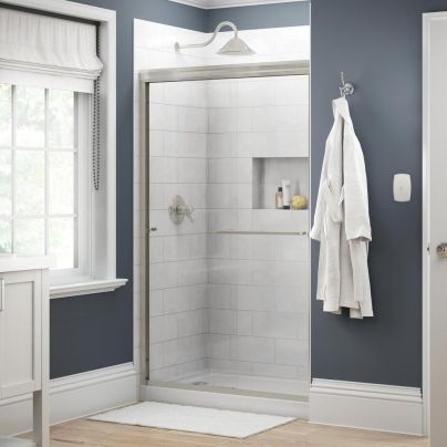 The Best Shower Doors Option: Delta Simplicity Semi-Frameless Sliding Shower Door
