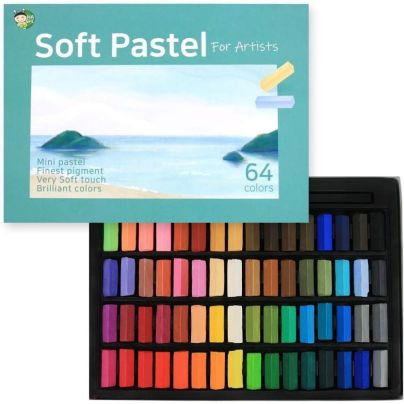 The Best Soft Pastels Options: HASHI Non Toxic Soft Pastels Set (64 Colors)