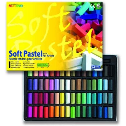 The Best Soft Pastels Options: Mungyo Soft Pastel 64 Color Set Square Chalk