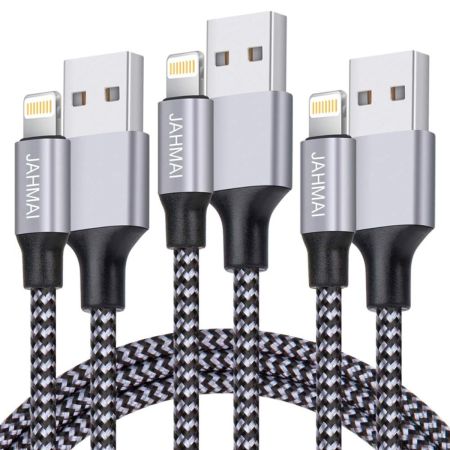 Jahmai iPhone Charger Lightning Cable 3 Pack, 6 Foot