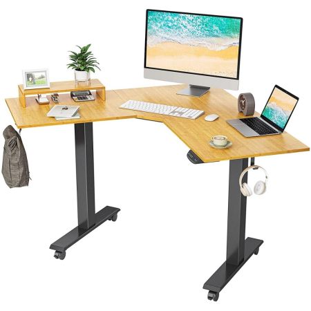 FEZIBO L-Shaped Electric Standing Desk