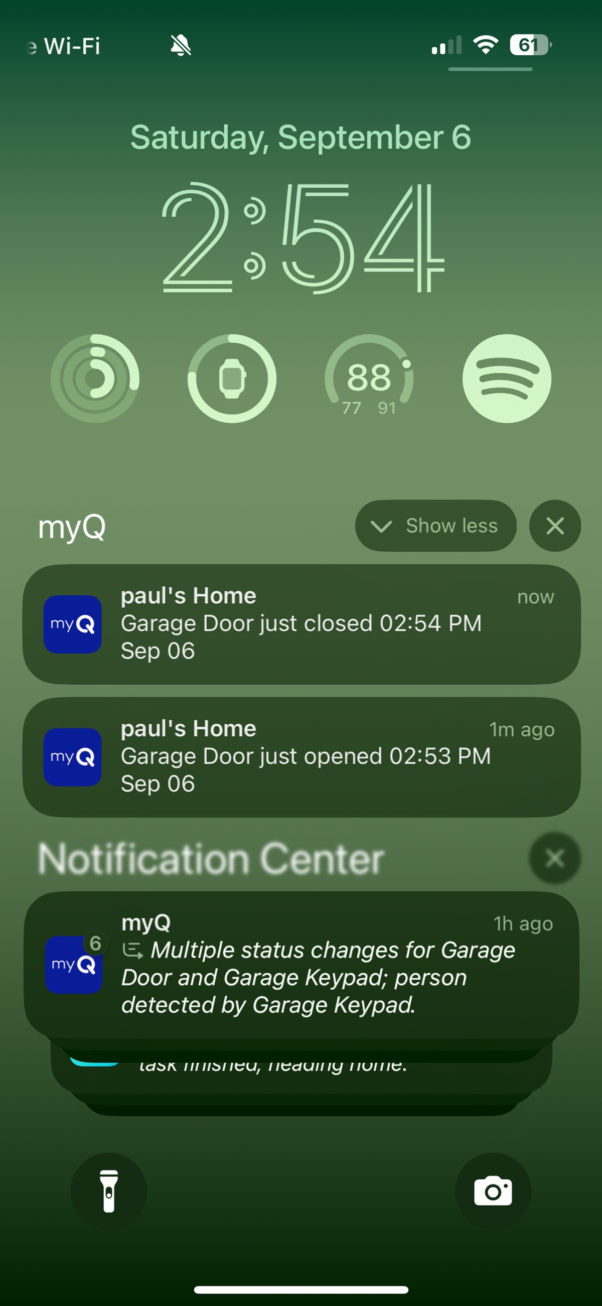 myq garage door lock app