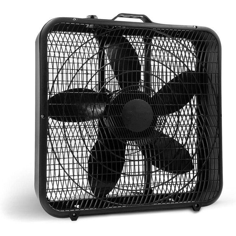 The Comfort Zone 9 3-Speed Portable Box Fan on a white background