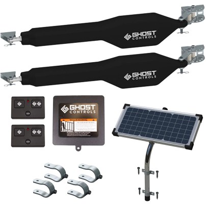 The Best Automatic Gate Opener Option: Ghost Controls Solar Heavy-Duty Dual Gate Opener Kit