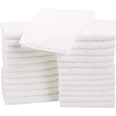The Best Washcloth Option: Amazon Basics Fast Drying Terry Cotton Washcloths