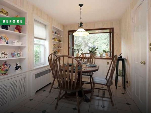 Before & After: A Breakfast Nook Goes from Dated and Drab to Modern and ...