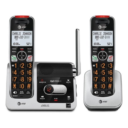 ATu0026T BL102-2 DECT 6.0 2-Handset Cordless Phone
