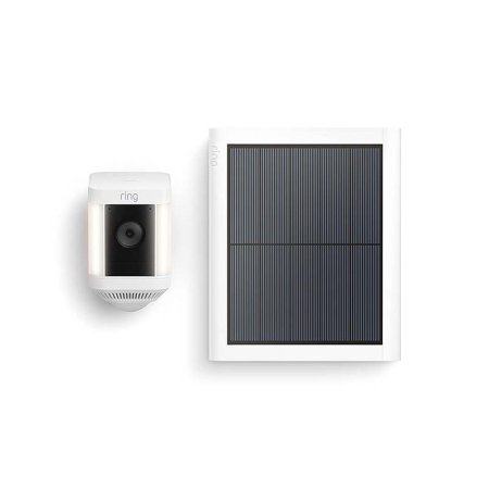  Ring Spotlight Cam Plus Solar Camera on a white background