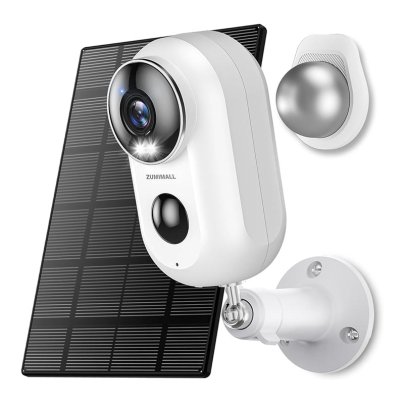 Zumimall 2K Outdoor Battery-Operated Security Camera on a white background