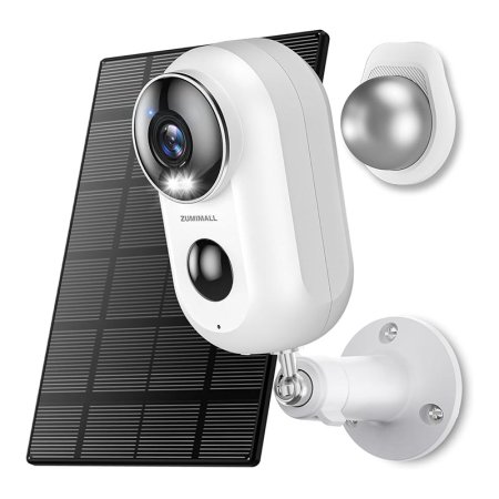  Zumimall 2K Outdoor Battery-Operated Security Camera on a white background