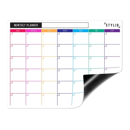STYLIO Dry Erase Calendar Whiteboard, Set of 3