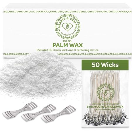Hearts and Crafts Feathering Palm Candle Wax u0026 Wicks
