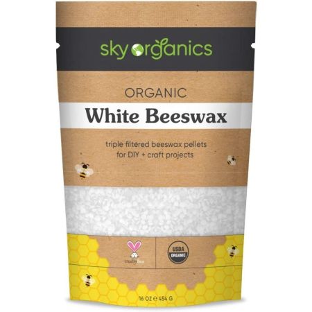 Sky Organics Organic White Beeswax Pellets (1lb) 