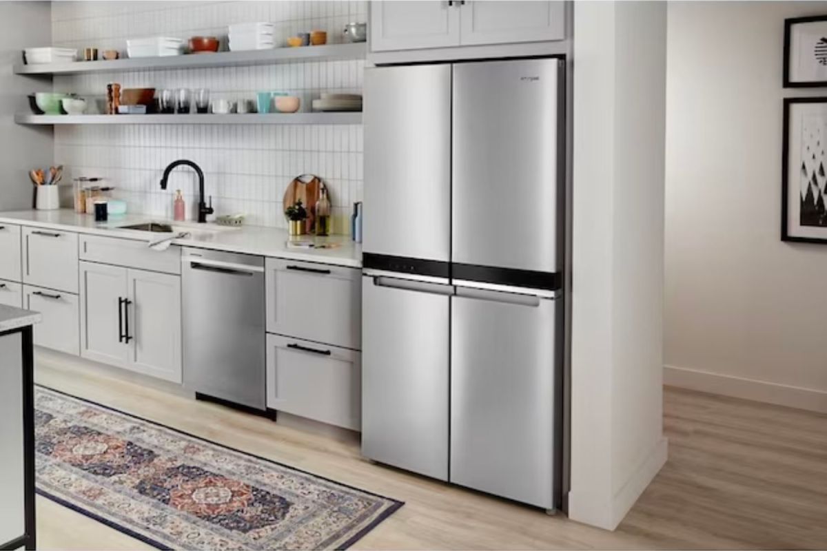 The best French door refrigerator option in a trendy kitchen