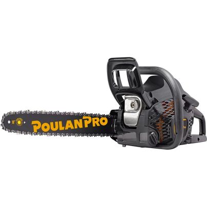 The Best Gas Chainsaw Option: Poulan Pro PR4218, 18 in. 42cc 2-Cycle Gas Chainsaw