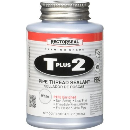  The Best Pipe Thread Sealant Option: Rectorseal 23631 1/4 Pint Brush Top T Plus 2 Pipe