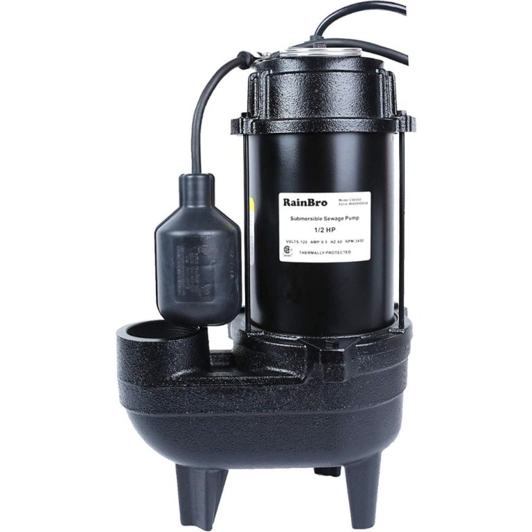  The Best Sewage Pump Option: RainBro 12 HP Cast Iron Submersible Sewage Pump