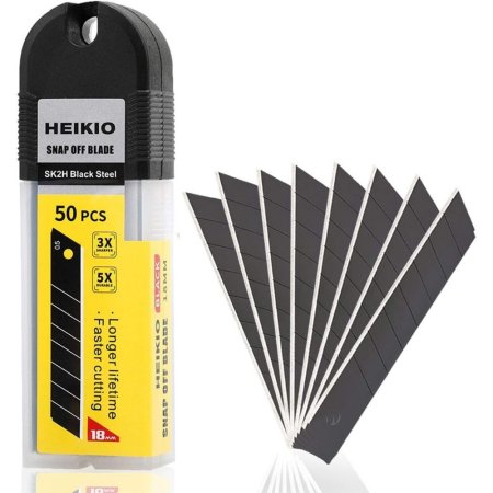  The Best Utility Knife Blades Option: HEIKIO 18mm Snap-off Blades 50-Pack