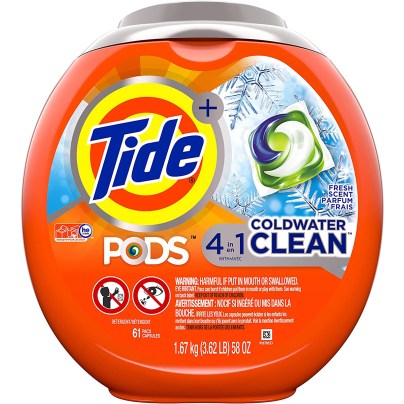 Best Laundry Pods Options: Tide Pods Coldwater Clean Liquid Laundry Detergent Pacs