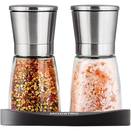 Modetro Salt and Pepper Shakers with Silicon Stand 